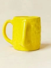 Кружка ручной работы NF ceramics «Нос», жёлтая, 400 мл