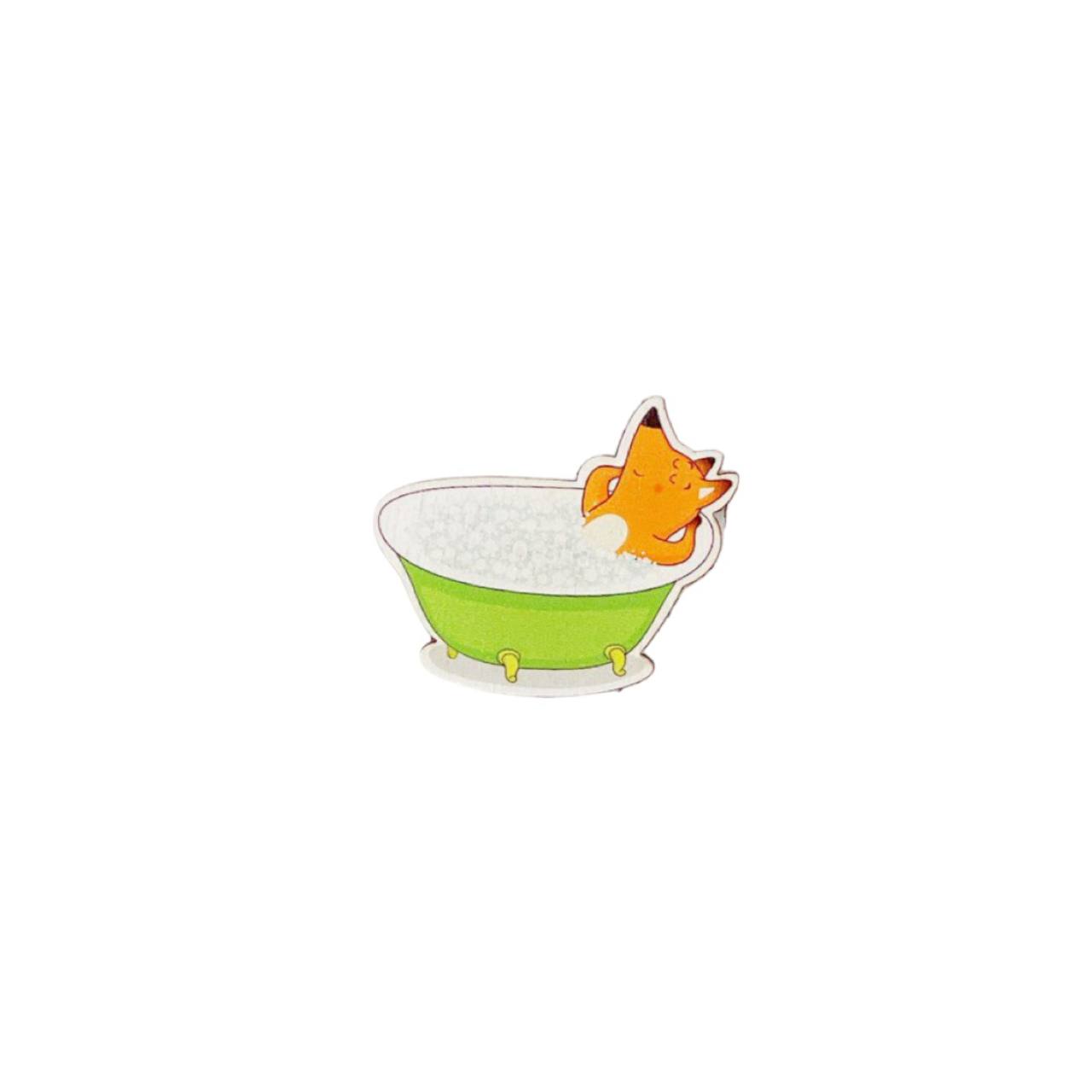 Брошь «Лиса в ванной»