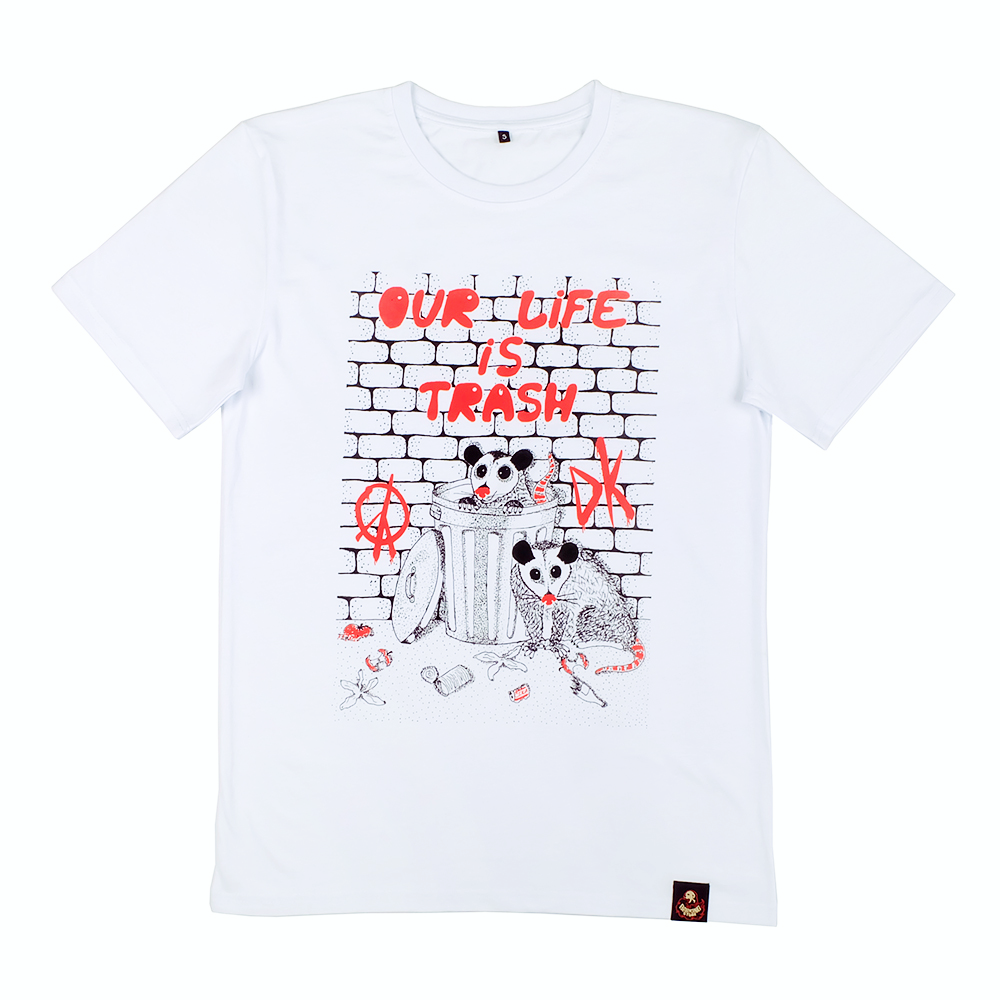 Футболка Barking Store «Our life is trash», XL муж., белый, фото 1