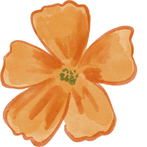 3D Стикер на телефон «Цветочек», оранжевый, объёмный, 3 см, фото 1.