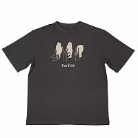 Оверсайз футболка Barking Store «I'm fine», L жен., тёмно-серый