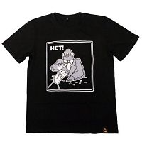 Футболка Barking Store Голубь «Нет!», 2XL муж., чёрный