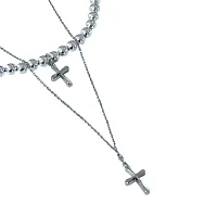 Чокер Мигетт «Крест» из гематита с цепочкой и подвеской