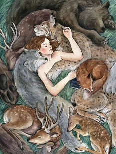 Постер интерьерный Анна Спешилова «В безопасности», А3