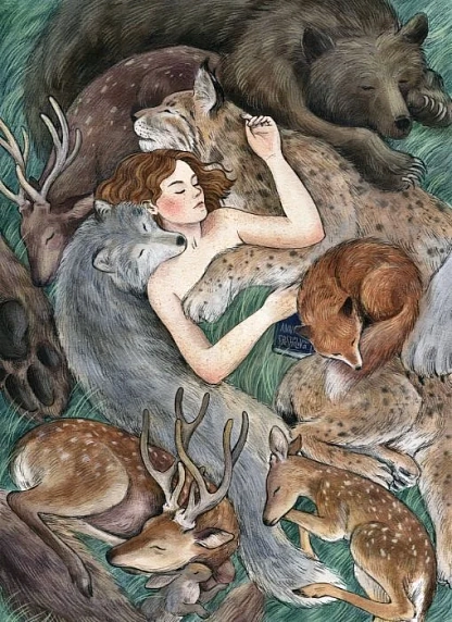 Постер интерьерный Анна Спешилова «В безопасности», А4, фото 1.