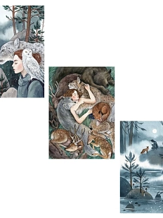 Набор открыток «Лесные друзья», 3 шт., Спешилова Анна