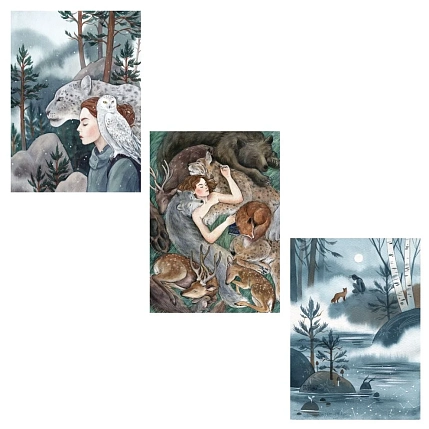 Набор открыток «Лесные друзья», 3 шт., Спешилова Анна, фото 1.