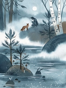 Постер интерьерный Анна Спешилова «Карелия», А4