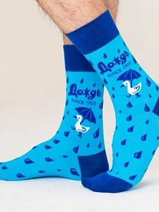 Носки «Основан в 1703 году», р-р 42-46, голубые