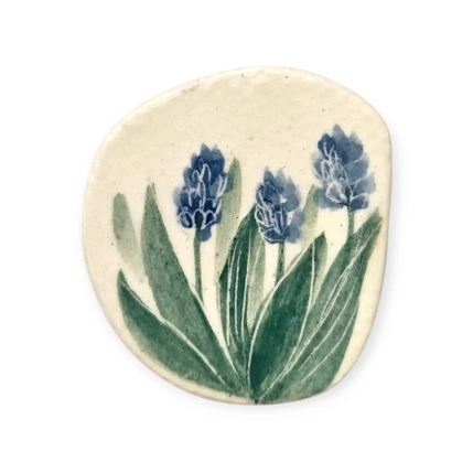 Брошь ручной работы Верба керамика «Гиацинт», керамика, фото 1.