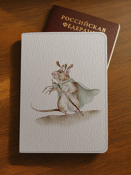 Обложка на паспорт с мышкой «Лесной король», художник Филипович Наталья, фото 3.