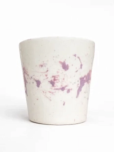Стакан ручной работы ММ керамика «Фиолетовые разводы», полуфарфор, 500 мл
