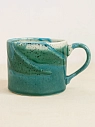 Кружка ручной работы Тата вытворяет/NF ceramics «Жизнь состоит из таких моментов, как этот», сине-зелёная, керамика, 500 мл, превью фото 2