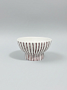 Фруктовница ручной работы «Полоски», керамика, 18 см, превью фото 1