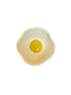 Тарелка ручной работы Яичница, керамика, 11,5 см