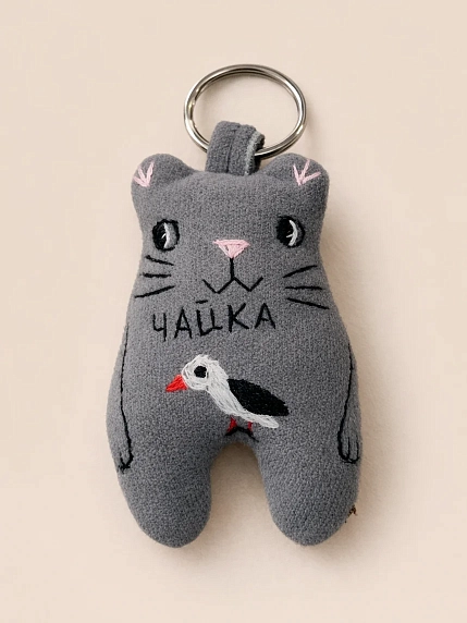 Брелок Колдовская игла «Кот с чайкой», фото 1.