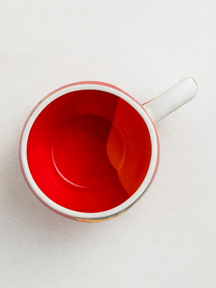 Кружка ручной работы с росписью Лягушка с морошкой, фарфор, 350 мл, фото 4.