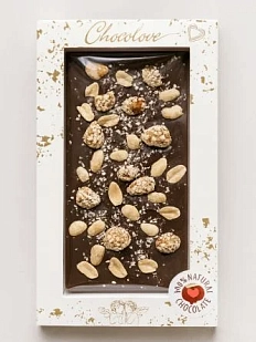 Шоколад тёмный с соленым арахисом и арахисом в карамели с кунжутом