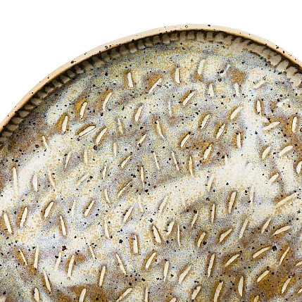 Тарелка Идеальное совпадение текстурная ручной работы, керамика, 21 см, фото 2.