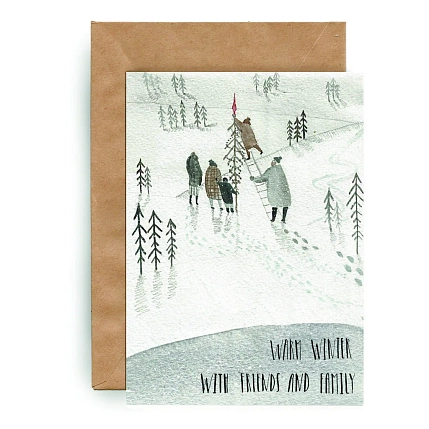 Открытка ЙЕТТИ «Warm winter», А6, фото 1.