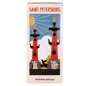Молочный шоколад «Ростральные колонны», 80 гр, фото 1.
