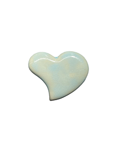 Брошь из керамики «Blue Heart»