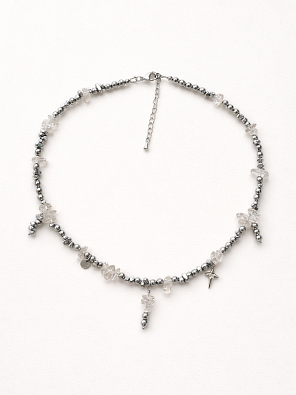 Чокер из гематита Migette с камнями и подвесками, 45 см, фото 2.