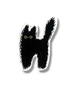 3Д Стикер на телефон «Тревожный котик», объёмный