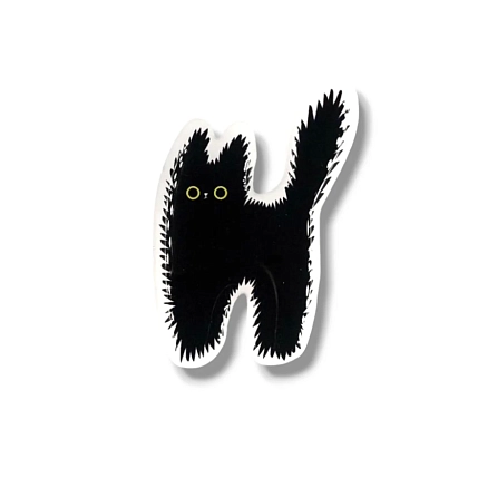 3Д Стикер на телефон Подписные изделия «Тревожный котик», объёмный, фото 1.