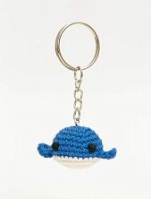 Вязаный брелок DARI DARI «Кит», синий, 3 см