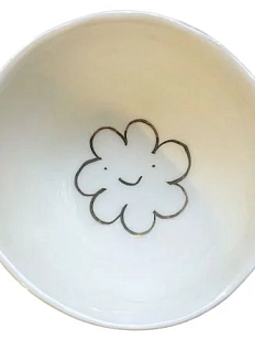 Пиала ручной работы Ладан керамика «Цветочек», полуфарфор, 180 мл