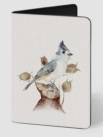 Обложка на паспорт «Синица королевская», художник Филипович Наталья, фото 1.