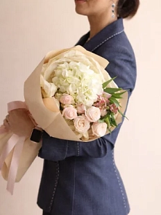 Бежевый букет мини