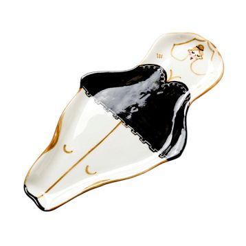 Фигурная тарелка ручной работы «Прима Балерина», полуфарфор, 24 см, фото 2.