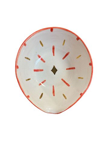 Соусник ручной работы Молис Керамика «Красно-золотистые узоры», керамика, фото 2.