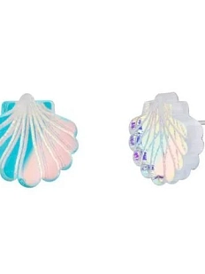 Серьги Monolama «Ракушки перелив», оргстекло, переработанный пластик