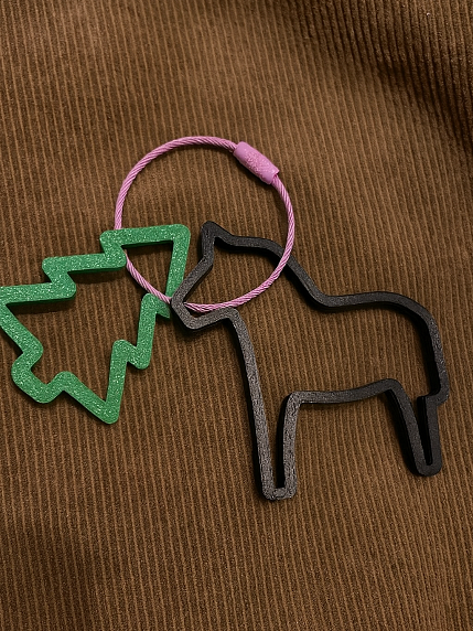 Брелок, обвес на сумку «Лошадка с ёлочкой», чёрный, 7 см, фото 2.