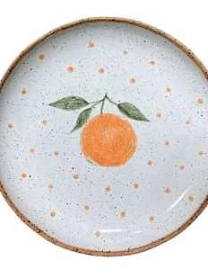 Тарелка ручной работы Мандарин, керамика, 17 см