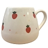 Кружка ручной работы Slowday Ceramics с клубничками и сердечками, полуфарфор, 250 мл, превью фото 2