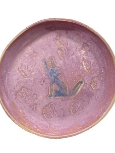 Тарелка ручной работы «Волк», керамика, 15 см