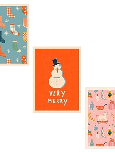 Набор открыток DARI DARI ретро на Новый год №5, 3 шт.