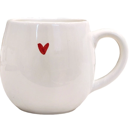 Кружка ручной работы НАДО ЖЕ Влюбленные ёжики с подвеской сердечком, керамика, 300 мл, фото 3.