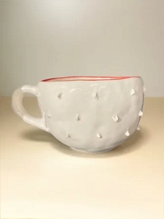 Кружка Быкова керамика с шипами Орепей, 350 мл, керамика