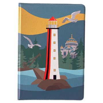 Обложка для паспорта «Задний створный знак БКР (г. Кронштадт)», голубой, фото 1.