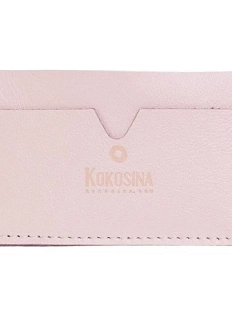 Визитница ручной работы, Kokosina bags, натуральная кожа, розовый