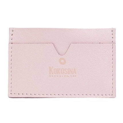 Визитница ручной работы, Kokosina bags, натуральная кожа, розовый, фото 1.