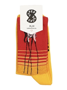 Носки «Слоны. Сальвадор Дали», р-р 40-45, оранжевые