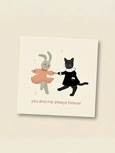 Открытка Sorokina.vision «You and me always forever», 10 x 10 см