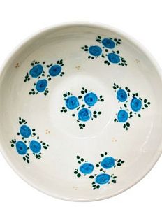 Пиала ручной работы с синими розочками «Винтаж», керамика, 13 см
