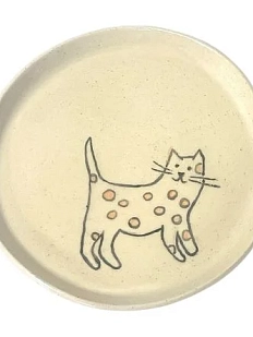 Тарелка «Котик в горошек», 13 см